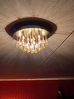 Plafond lamp met glazenpegels, Huis en Inrichting, Lampen | Plafondlampen, Gebruikt, Ophalen