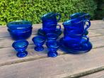 Arcoroc glas servies kobaltblauw, Gebruikt, Ophalen of Verzenden, Glas, Overige stijlen