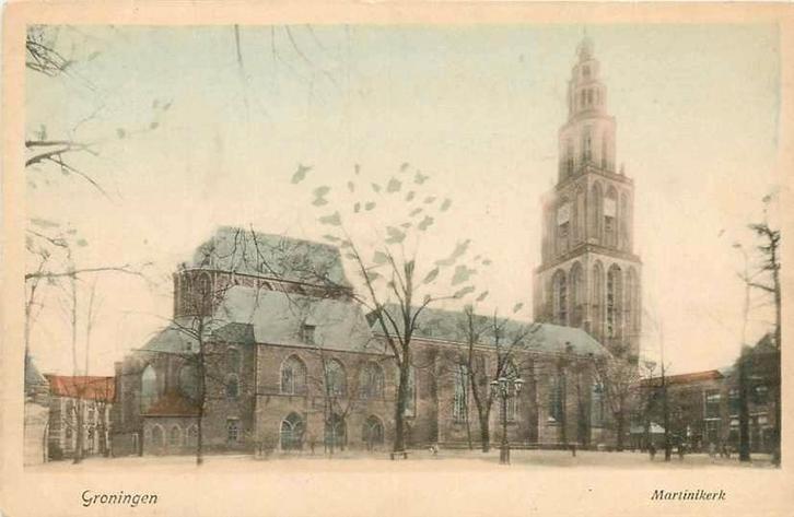 377-075-025 Groningen Martinikerk, Verzamelen, Ansichtkaarten | Nederland, Groningen, Voor 1920, Ophalen of Verzenden