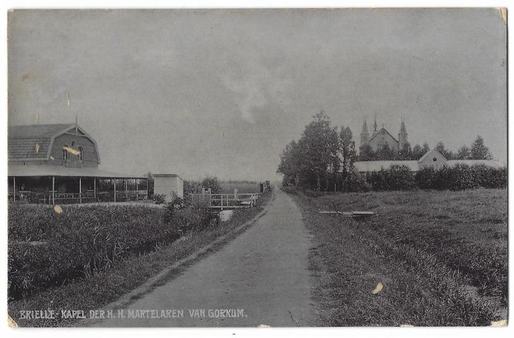 Brielle, Kapel der H.H. Martelaren van Gorkum, Verzamelen, Ansichtkaarten | Nederland, Gelopen, Zuid-Holland, Voor 1920, Verzenden
