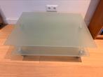 Televisie tafel glas, Huis en Inrichting, Ophalen, Modern design, Gebruikt, 50 tot 100 cm