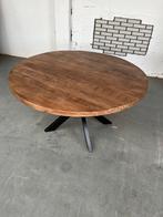 Eettafel rond hout 140 cm - goedkoop, Huis en Inrichting, Tafels | Eettafels, Overige materialen, 100 tot 150 cm, Industrieel