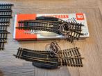 Fleischmann 2x wissel electrisch, Gelijkstroom, Fleischmann, Rails, Ophalen of Verzenden