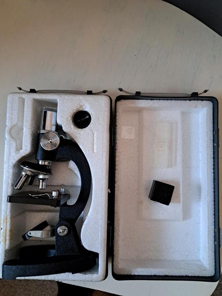 MICROSCOOP COMPLEET IN BOX., Audio, Tv en Foto, Optische apparatuur | Microscopen, Nieuw, Ophalen of Verzenden