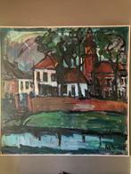 Buren, olieverf op doek 100cmx100cm, Antiek en Kunst, Ophalen