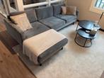 Grijze ribstof hoekbank Kwantum Fali, Ophalen, 250 tot 300 cm, Gebruikt, Hoekbank