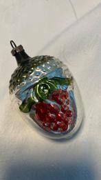 Vintage antieke kerstbal, eikel met druiventros, Diversen, Kerst, Ophalen of Verzenden, Zo goed als nieuw