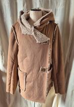 Warme soepele jas van teddy maat L, Kleding | Dames, Maat 38/40 (M), Verzenden, Beige, Zo goed als nieuw