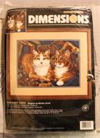 Borduurwerk Elegant Cats DIMENSIONS 41X30 cm nummer 2454, Hobby en Vrije tijd, Borduren en Borduurmachines, Verzenden, Zo goed als nieuw
