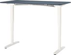 Ikea zit/sta bureau 160x80 elektrisch blauw/wit (als nieuw), Huis en Inrichting, Bureaus, Ophalen, Elektrisch, Zo goed als nieuw