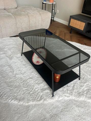 Salontafel glas, zwart
