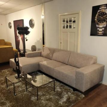 24430 Bank Hoekbank Leder Zandkleur 2,90 m x 1,50 m beschikbaar voor biedingen