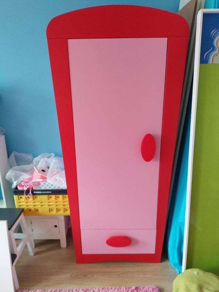 Ikea mammut kledingkast roze/rood, Kinderen en Baby's, Kinderkamer | Commodes en Kasten, Gebruikt, Kast, 105 cm of meer, 75 tot 100 cm