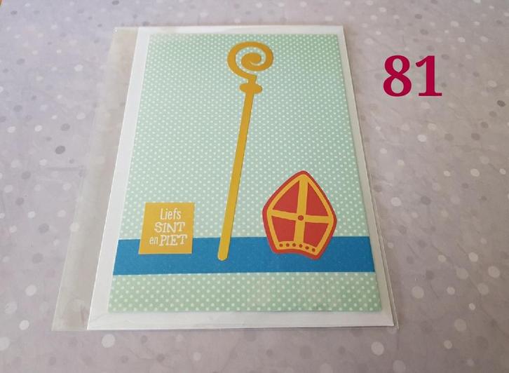 Sinterklaas kaart, Liefs Sint en Piet 81, Hobby en Vrije tijd, Kaarten | Zelfgemaakt, Nieuw, Overige thema's, Ophalen