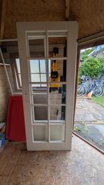 Opdekdeur 80 x 201,5 10 ruitjes + 1 deur kapot, Doe-het-zelf en Verbouw, Deuren en Horren, Ophalen, Gebruikt, 80 tot 100 cm, Binnendeur