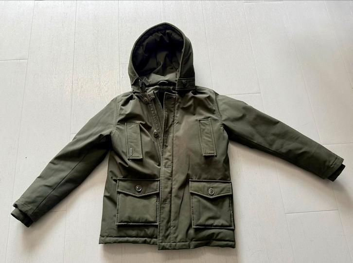 Airforce Winterjas Groen Mt12 (152/164), Kinderen en Baby's, Kinderkleding | Maat 152, Zo goed als nieuw, Jongen of Meisje, Jas
