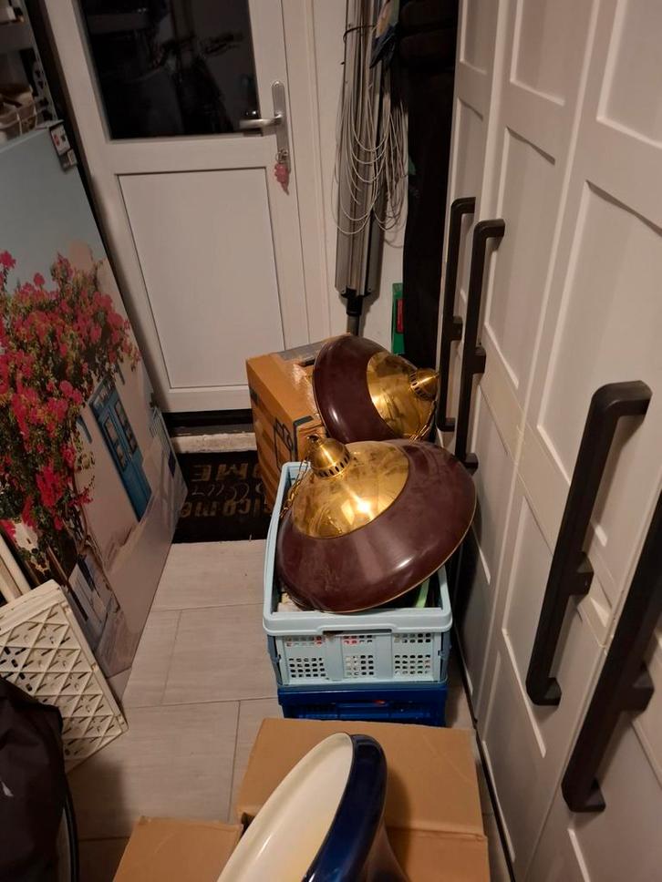 Biljartlampen hele mooie bordeaurode - roodkoper en klokken, Sport en Fitness, Biljarten en Poolen, Zo goed als nieuw, Pooltafel