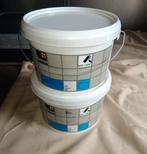 Mat witte fijne structuurverf 2x 2,5ltr(=15m²) Sencys NIEUW, Ophalen, 5 tot 10 liter, Wit, Nieuw