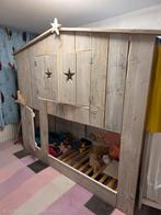 Steigerhout bed, Ophalen of Verzenden, Gebruikt, Stapelbed