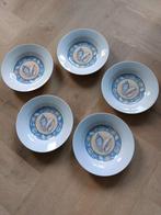 Diepe borden set met schelpen / seashells, Huis en Inrichting, Keuken | Servies, Ophalen of Verzenden, Zo goed als nieuw, Bord(en)