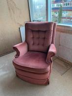 Vintage stoel / fauteuil in roest oranje rood., Ophalen of Verzenden