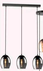 Bollamp smokey glas, Huis en Inrichting, Lampen | Hanglampen, Ophalen, Zo goed als nieuw, Minder dan 50 cm