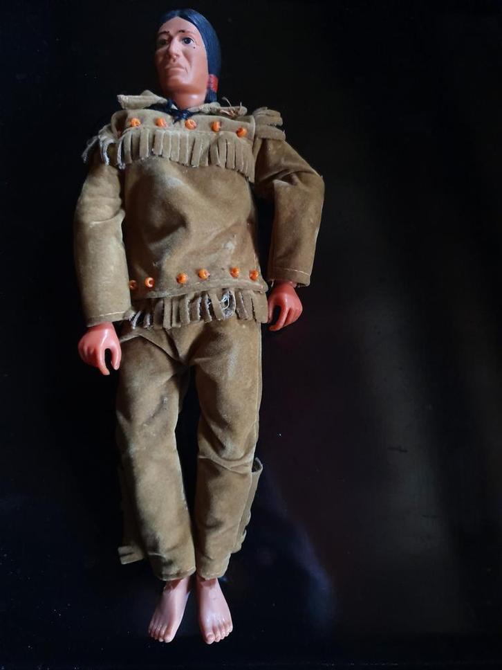Lone Ranger 1973 indiaan Tonto Vintage, Verzamelen, Poppen, Gebruikt, Pop, Ophalen of Verzenden