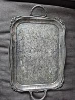 Antieke brocante barok verzilverd dienblad, Huis en Inrichting, Ophalen of Verzenden, Zo goed als nieuw, Hout