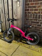 Roze meisjes fiets 14 inch, Ophalen, Zo goed als nieuw, Minder dan 16 inch, Zijwieltjes