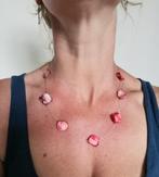 Nieuwe zelfgemaakte ketting met rood parelmoer, Ophalen of Verzenden, Nieuw, Rood, Steen of Mineraal