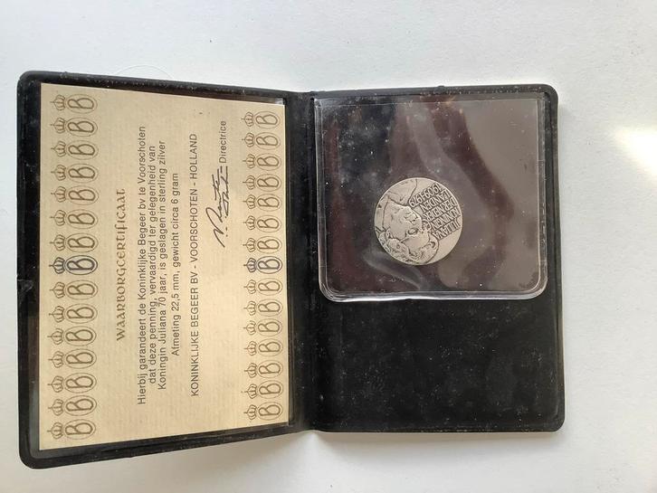 Juliana Zilveren Penning 1909-1979, Postzegels en Munten, Munten | Nederland, Losse munt, Overige waardes, Koningin Juliana, Zilver