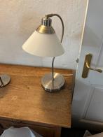 Tafellamp staal met witglas, Ophalen, Zo goed als nieuw, Minder dan 50 cm