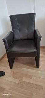 2 STUKS KAMERSTOELEN LEDERLOOK, Ophalen, Minder dan 50 cm, Gebruikt, Leer