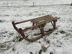 Houten slee met touw, vintage type Davos, Kinderen en Baby's, Speelgoed | Buiten | Sleeën, Ophalen, Gebruikt, Hout