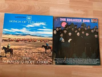 Vinyl LP's : Songs of the West en Don Kozakkenkoor.   beschikbaar voor biedingen