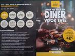 Volle spaarkaart diner voor twee., Ophalen of Verzenden, Winkel, Super of Benzinepomp, Volle spaarkaart