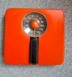 Retro jaren 60 70 oranje analoge personenweegschaal Soehnle, 1 tot 500 gram, 100 kg of meer, Ophalen of Verzenden, Zo goed als nieuw