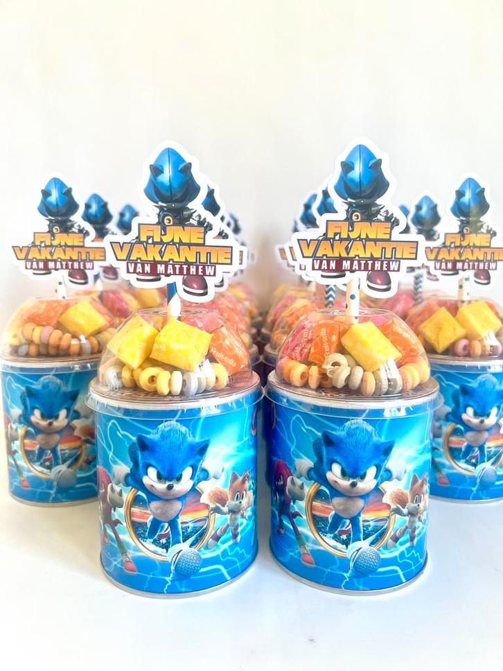 Sonic Pringles traktatie, Hobby en Vrije tijd, Feestartikelen, Nieuw, Feestartikel, Verjaardag, Ophalen of Verzenden