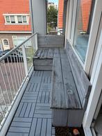 Stijgerhout bankje voor balkon, Ophalen, Gebruikt, Hout