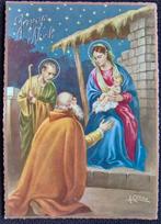 Religie - Noel - aanbidding door een herder - 1972, Verzamelen, Ansichtkaarten | Themakaarten, Ophalen of Verzenden, 1960 tot 1980