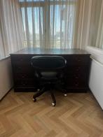 Klassiek Engels Bureau met bureaustoel, Huis en Inrichting, Bureaus, Ophalen of Verzenden, Zo goed als nieuw