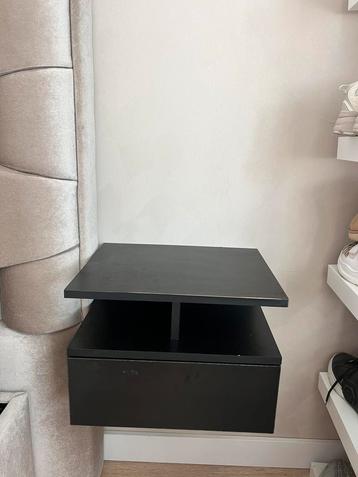 Nachtkastjes 2x zwevend zwart