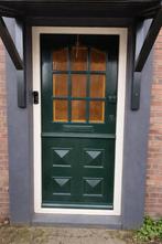 Houten Boerderijdeur (Dutch Door) - Groen/Wit, Doe-het-zelf en Verbouw, Deuren en Horren, Ophalen, Gebruikt, Buitendeur, 200 tot 215 cm