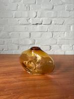 Vintage Margie’s Garden design Amber kleur donut vaas, Ophalen