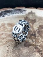 Zilveren Buddha to Buddha ring maat 18, 18 tot 19, Ophalen of Verzenden, Zo goed als nieuw, Dame of Heer