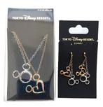 Disney Mickey & Minnie halskettingen en oorbellen., Overige materialen, Overige kleuren, Met strass, Nieuw