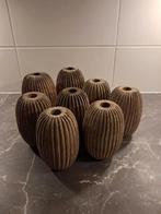 Partijtje stoere sobere houten kandelaars, Ophalen of Verzenden, Zo goed als nieuw, Hout, Minder dan 25 cm