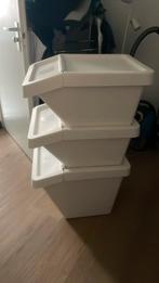 Sortera afvalbakken ikea wit  2x37 liter en 1x60 liter, Huis en Inrichting, Kasten | Ladekasten, Zo goed als nieuw, Minder dan 100 cm