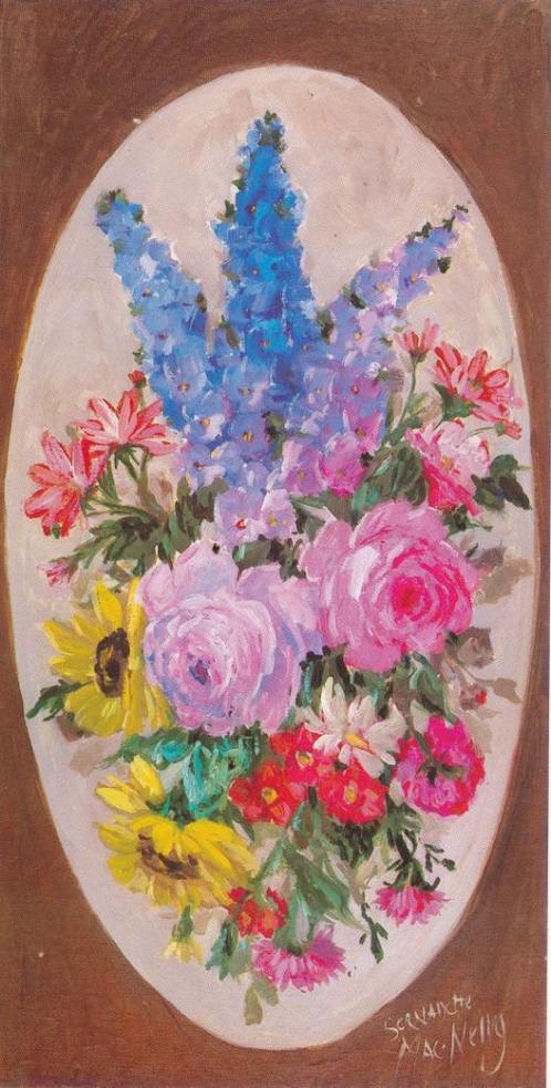 8 Mooie Kunstkaarten van Bernadette-Mac- Nelly - bloemen, Verzamelen, Ansichtkaarten | Themakaarten, Ongelopen, 1960 tot 1980