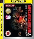 Metal Gear Solid 4 Guns of the Patriots PS3 Platinum, Spelcomputers en Games, Games | Sony PlayStation 3, Avontuur en Actie, Vanaf 18 jaar